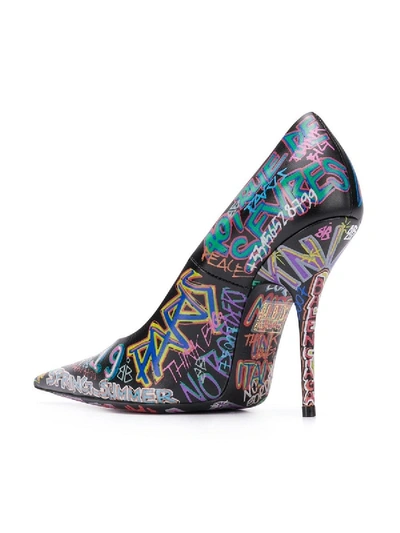 Shop Balenciaga Graffiti Printed Pumps