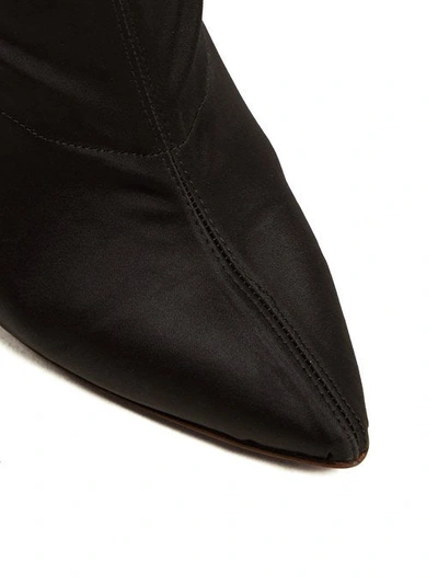 Shop Vetements Thigh-high Satin Boots