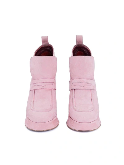 Shop Sies Marjan Ellen Nubuck Pink Platform Chukka Bootie