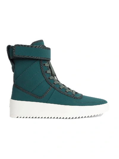Shop Fear Of God Dark Green Military High Top Sneakers