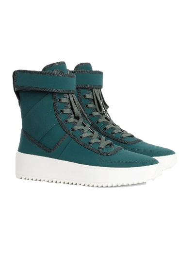 Shop Fear Of God Dark Green Military High Top Sneakers