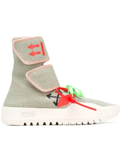 Shop Off-white Moto Wrap Sneakers Light Grey