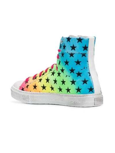 Shop Amiri Star Print High Top Sneakers In Multicolor