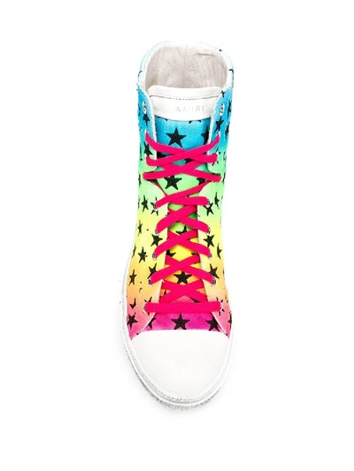 Shop Amiri Star Print High Top Sneakers In Multicolor