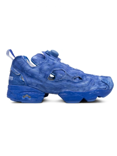 Shop Vetements X Reebok Highlighted Pump Sneakers Blue
