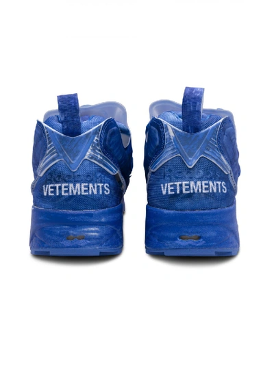 Shop Vetements X Reebok Highlighted Pump Sneakers Blue