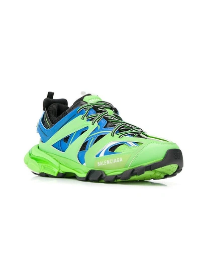 Shop Balenciaga Lime Green Track Sneakers