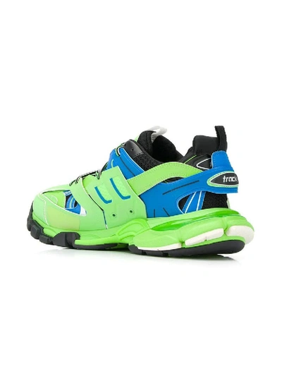 Shop Balenciaga Lime Green Track Sneakers