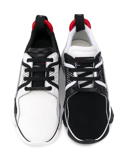 Shop Givenchy Black And White Jaw Sneakers In Black & White