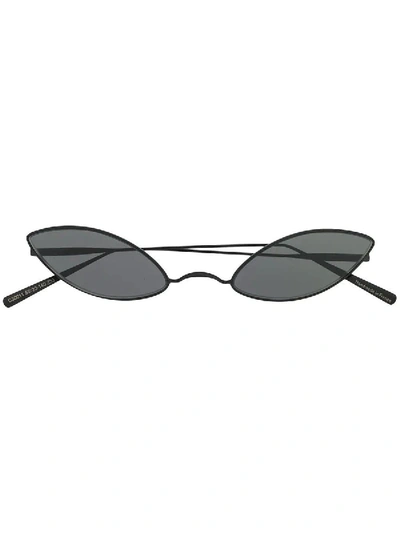 Shop Acne Studios Cat Eye Black Sunglasses Black