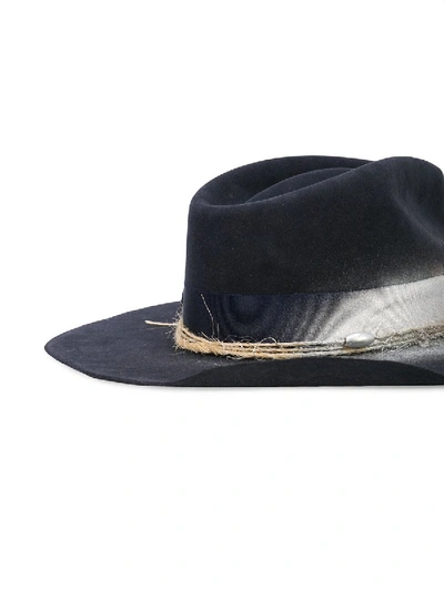 Shop Nick Fouquet The Soloist Sprayed Detail Hat Navy