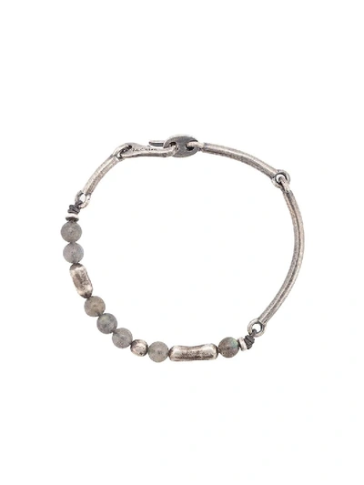 Shop M Cohen Clasp Bead Bracelet In Silver