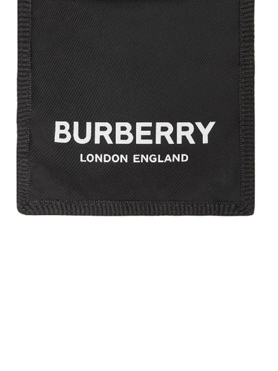 Shop Burberry Logo Print Nylon Phone Case Lanyard