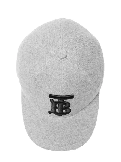 Shop Burberry Grey Melange Baseball Cap Grey
