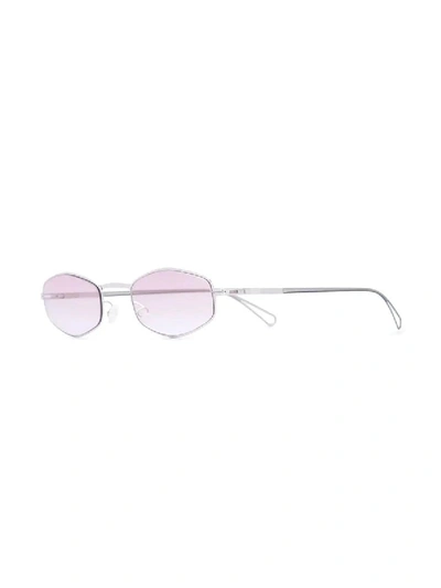 Shop Mykita Pink Geometric Sunglasses