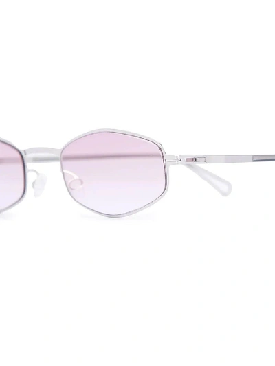 Shop Mykita Pink Geometric Sunglasses