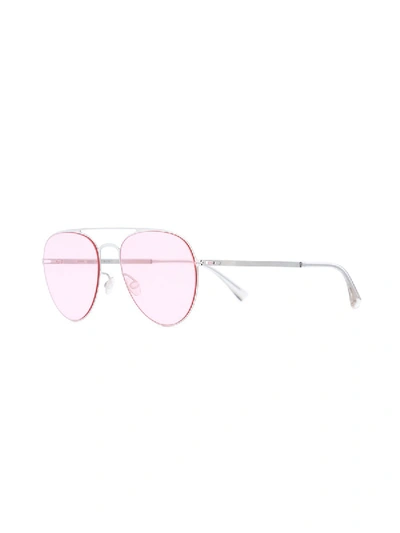 Shop Mykita Aviator Sunglasses In Pink