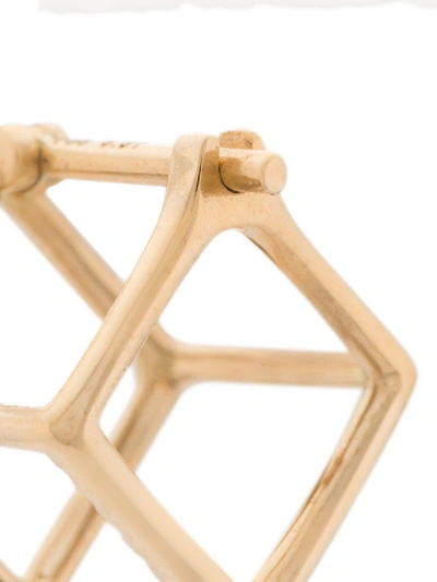 Shop Shihara 3d Square Earring In Gold