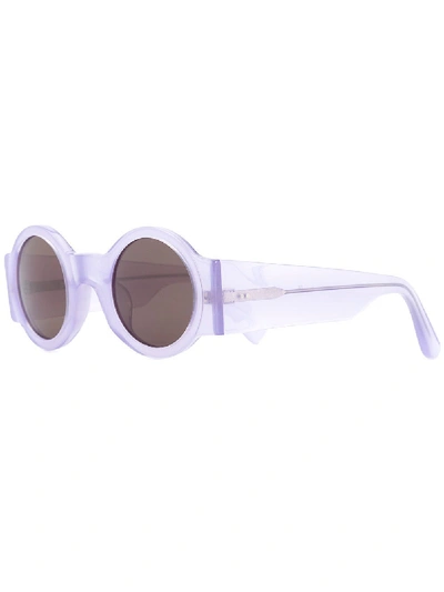Shop Linda Farrow X Dries Van Noten Round-frame Sunglasses