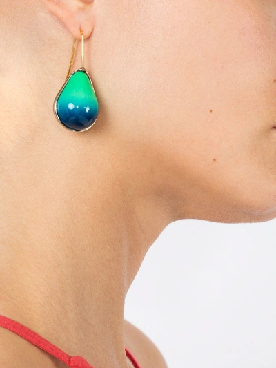 Shop Loewe Vermeer Earrings In Green