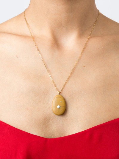 Shop Cvc Stones Natural Stone Necklace In Gold