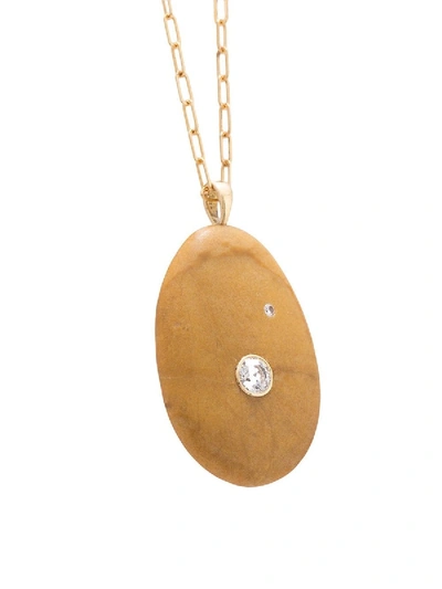 Shop Cvc Stones Natural Stone Necklace In Gold