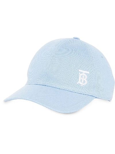 Shop Burberry Blue Monogram Baseball Cap