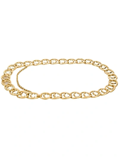 Shop Chloé C Logo Chain Belt In Gold