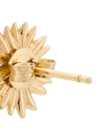Shop Aurelie Bidermann Garnet Unit Earring In Gold