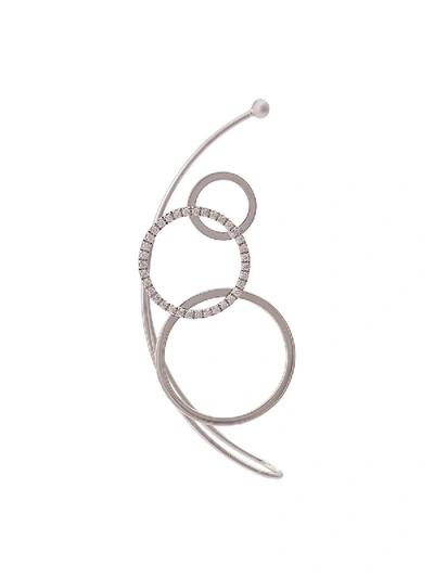 Shop Delfina Delettrez Double Bubble Earring In Silver