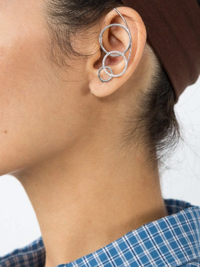 Shop Delfina Delettrez Double Bubble Earring In Silver