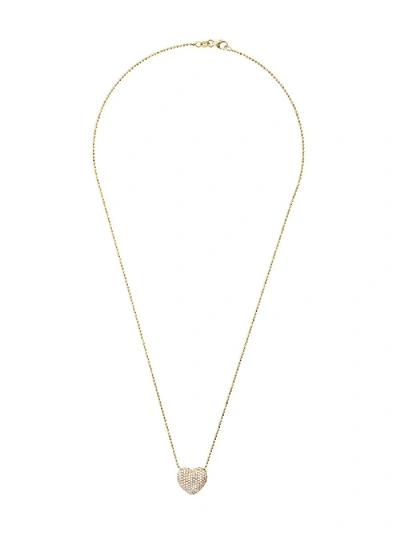 Shop Anita Ko Diamond Heart Necklace In Gold