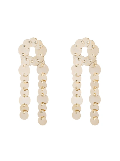 Shop Eddie Borgo Crisscross Pinned Paillette Earrings In Gold