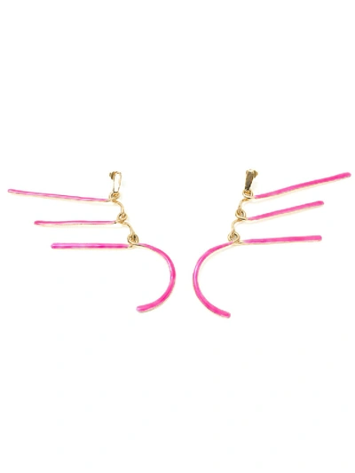 Shop Aurelie Bidermann Vera Earrings X  In Pink