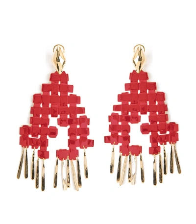 Shop Lhd X Aurelie Bidermann Pin Earrings In Red