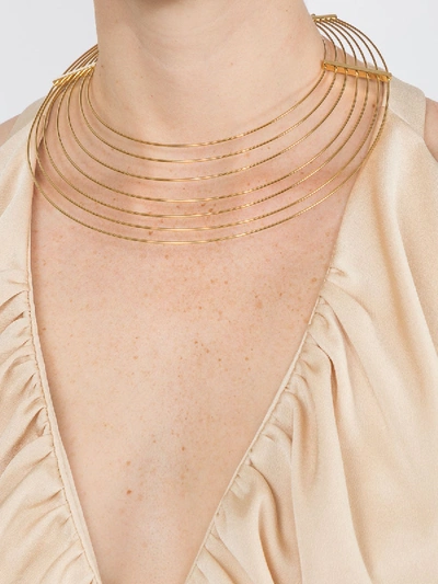 Shop Aurelie Bidermann Thalia Necklace In Gold