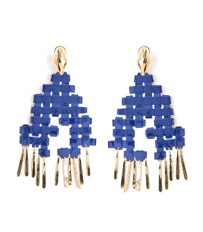 Shop Aurelie Bidermann Lhd X  Clip Earrings In Blue