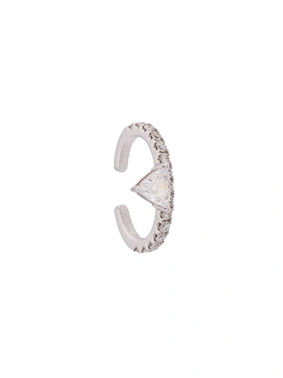 Shop Anita Ko Luxe Triangle Ear Cuff In Silver