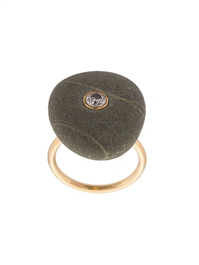 Shop Cvc Stones Cordillera Stone Ring In Gold