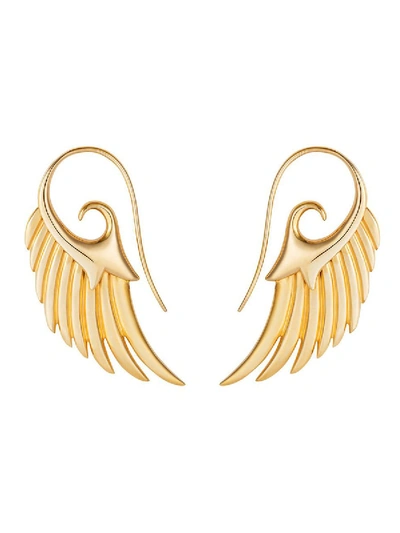 Shop Noor Fares Gold Fly Me To The Moon Earrings
