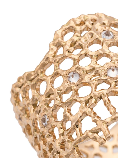 Shop Aurelie Bidermann 18kt Gold And Diamond Lace Ring Gold