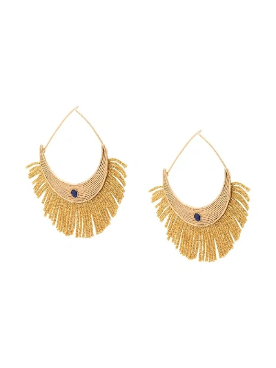 Shop Aurelie Bidermann Fringe Earrings In Gold