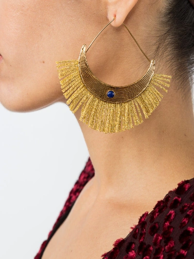 Shop Aurelie Bidermann Fringe Earrings In Gold