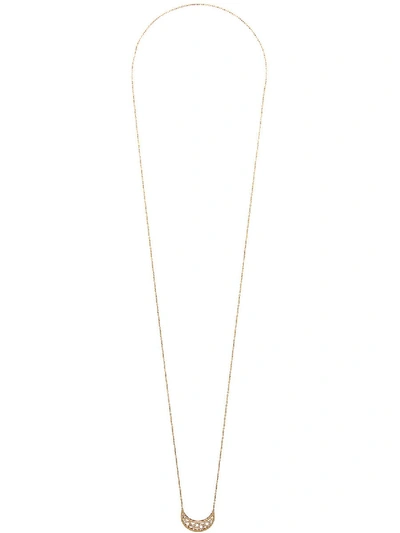 Shop Noor Fares 'fly Me To The Moon' Necklace In Gold