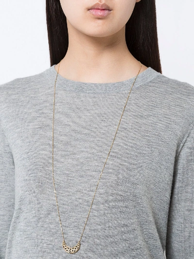 Shop Noor Fares 'fly Me To The Moon' Necklace In Gold