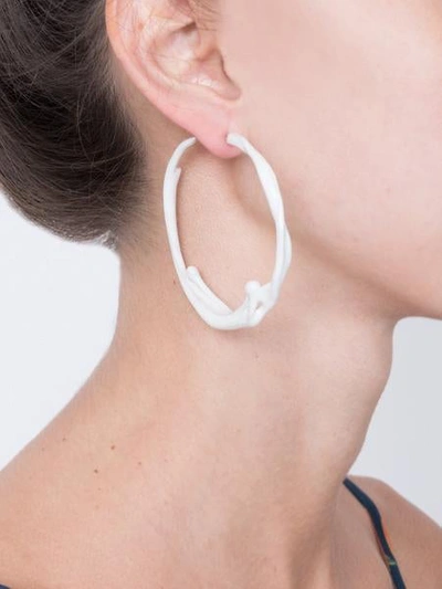 Shop Lhd X Aurelie Bidermann Earrings In White