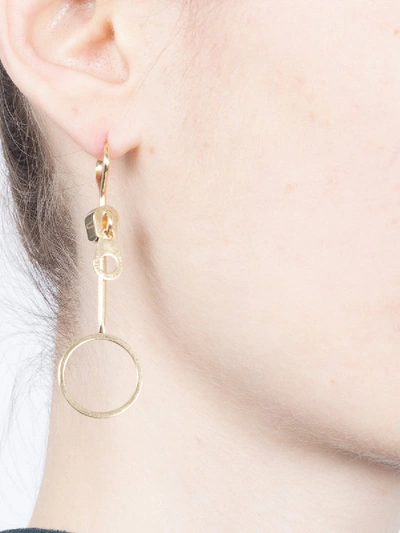 Shop Delfina Delettrez Zip Earring In Gold