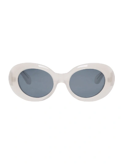 Shop Acne Studios White Mustang Sunglasses