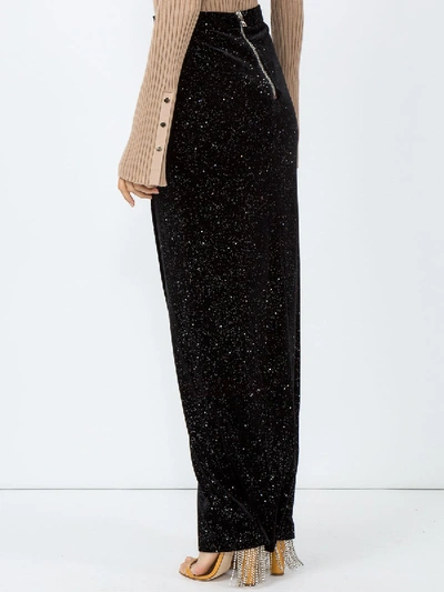 Shop Balmain Glitter Maxi Skirt