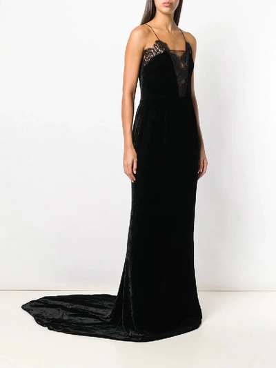 Shop Stella Mccartney Lace And Velvet Gown
